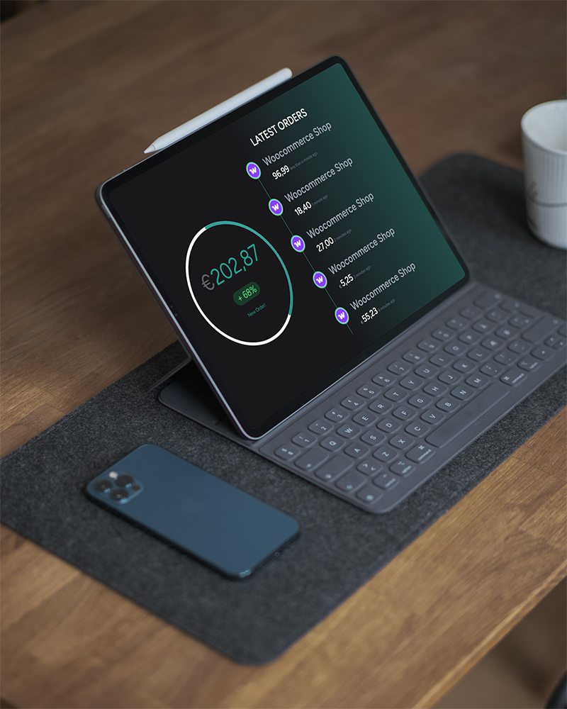 Woocommerce real-time sales dashboard on an Ipad